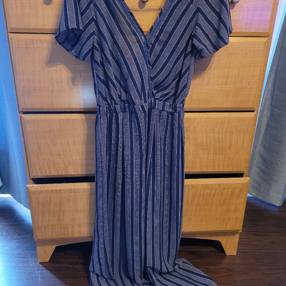 Navy Stripped Jumpsuit